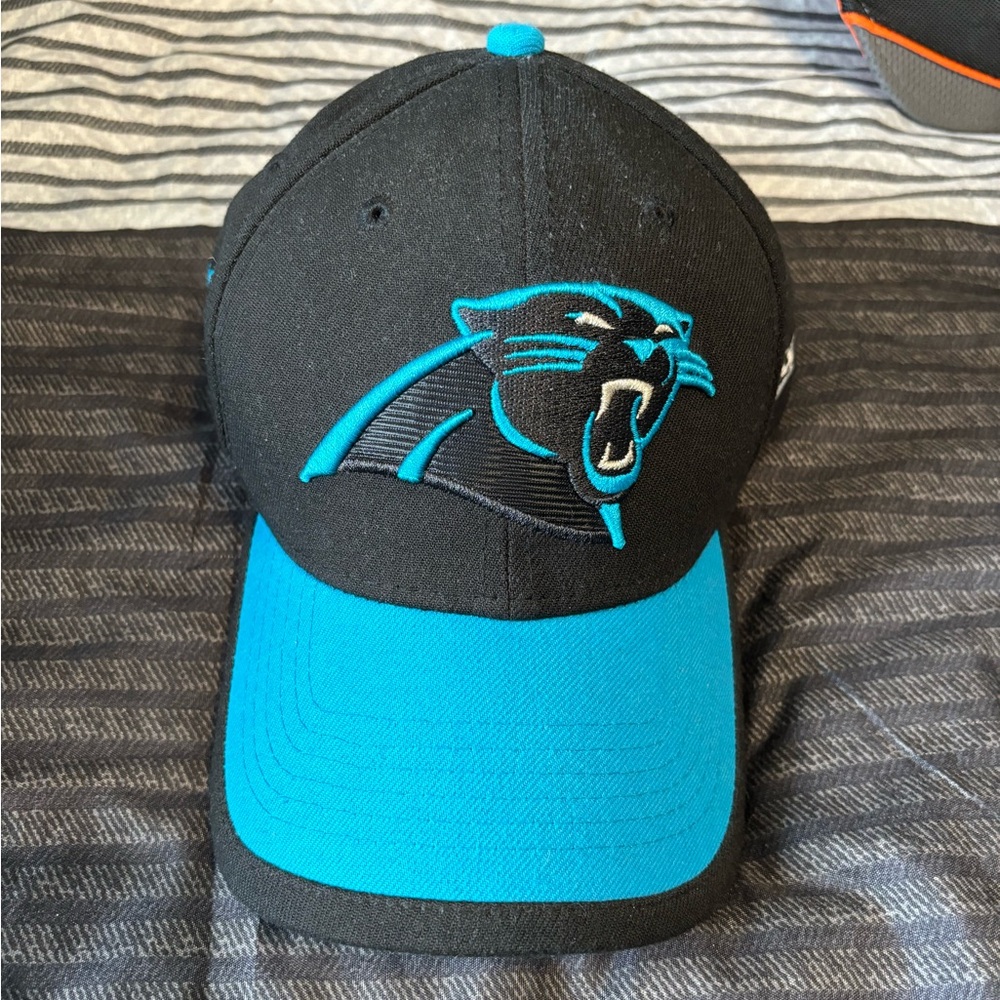 Panthers hat with luke kuechley signature stitching